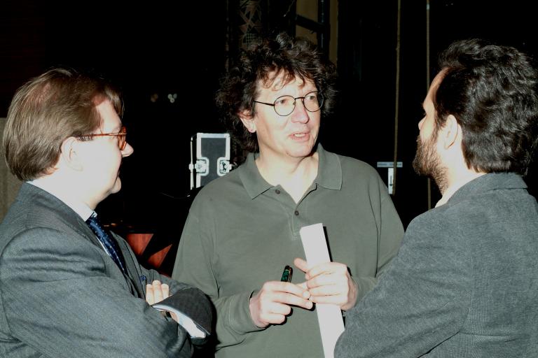 De gauche à droite: Mr Philippe Coenraets, Président de la CRD – Mr Thierry Paquot, Philosophe – Mr Benoît Périlleux, Secrétaire de la CRD